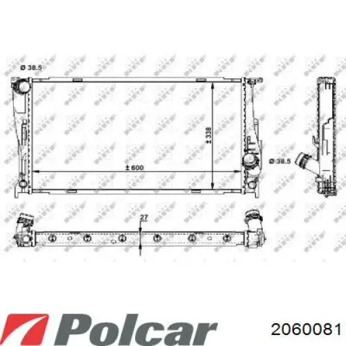 2060081 Polcar Радиатор основной
