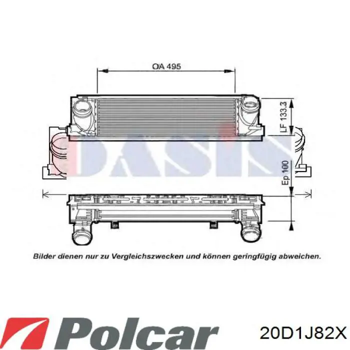 20D1J82X Polcar интеркулер