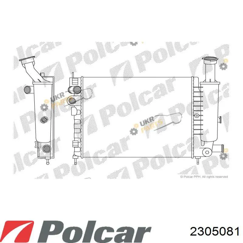 Радиатор 2305081 Polcar