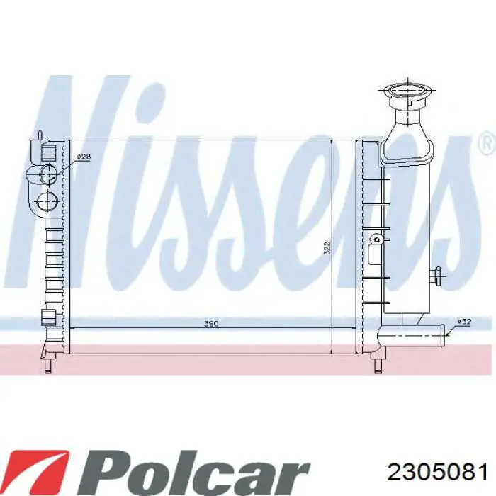 2305081 Polcar Радиатор основной