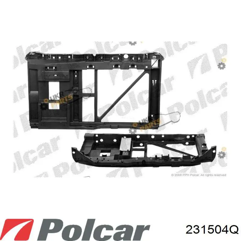 231504 Polcar суппорт радиатора в сборе (монтажная панель крепления фар)