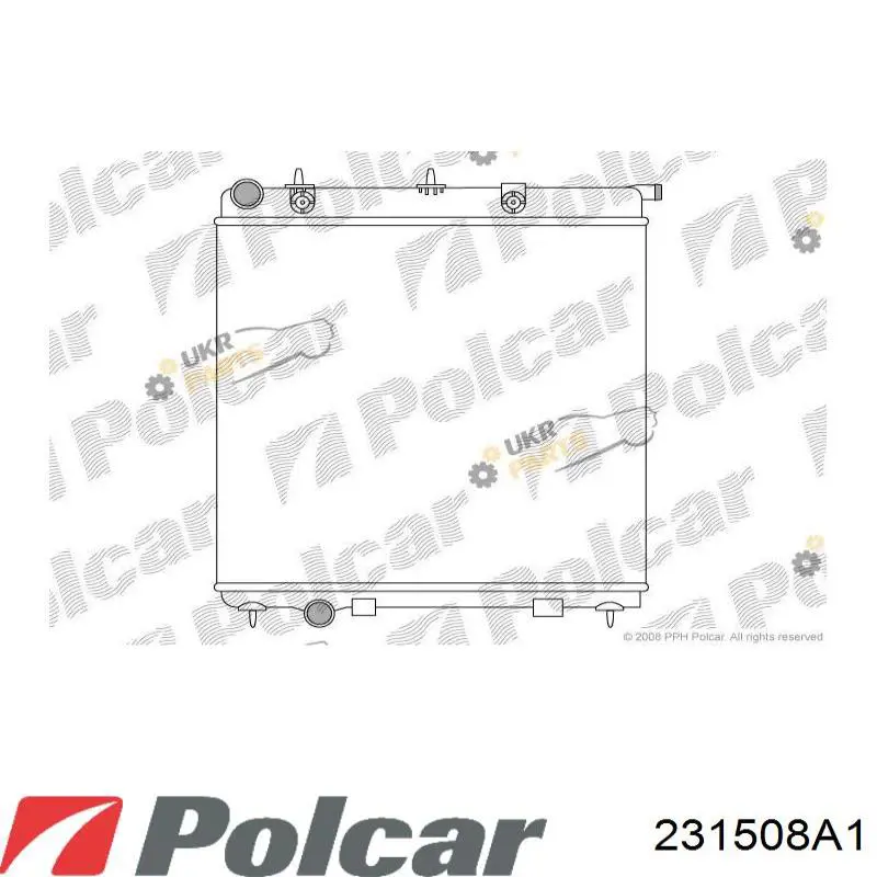 Купить 231508A1 Polcar Радиатор водяной