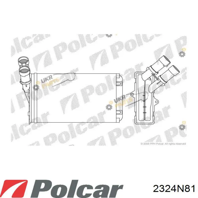 2324N81 Polcar радиатор печки