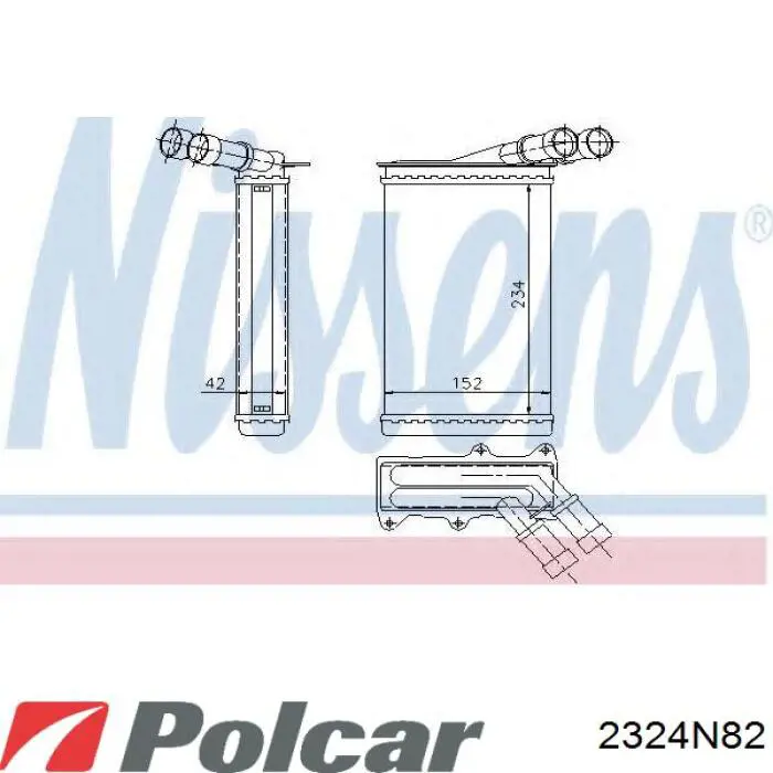 2324N8-2 Polcar радиатор печки