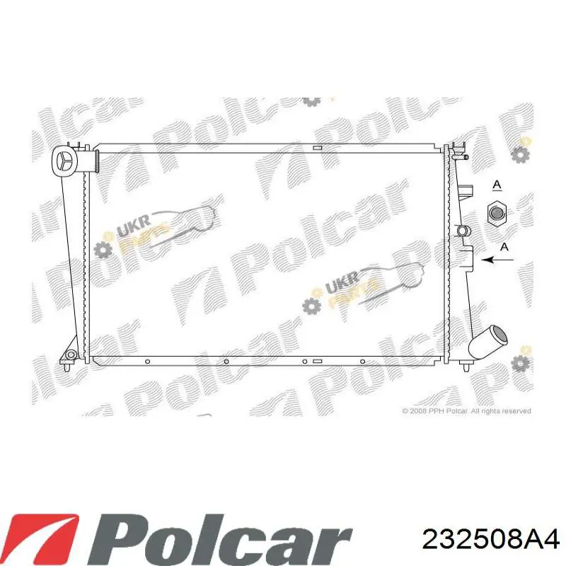 Радиатор 232508A4 Polcar