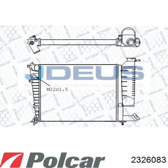 Купить 2326083 Polcar Радиатор водяной
