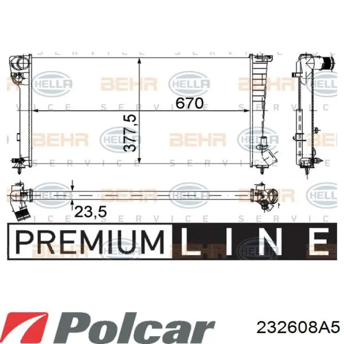 2326085 Polcar Радиатор основной