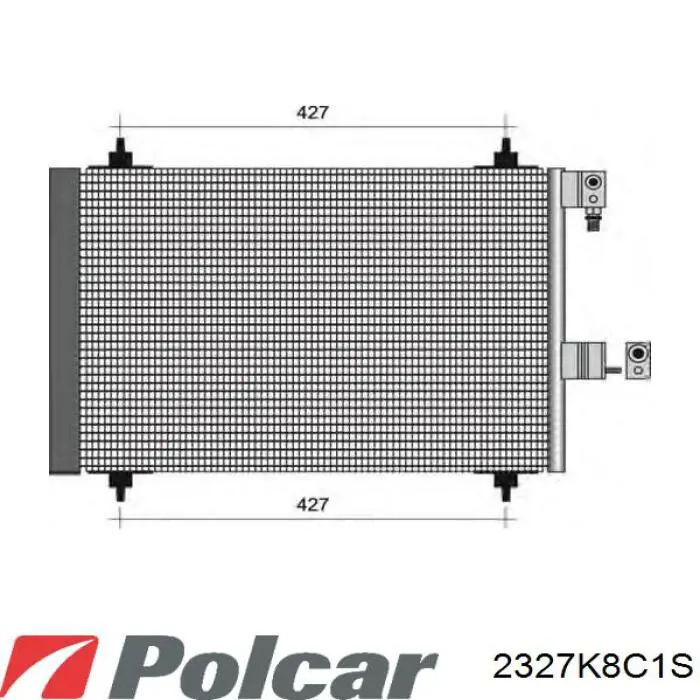 Радиатор кондиционера 2327K8C1S Polcar