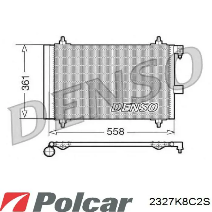 Купить 2327K8C2S Polcar Радиатор системы охлаждения кондиционера