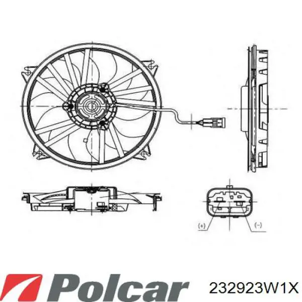 Вентилятор охлаждения Polcar 232923W1X
