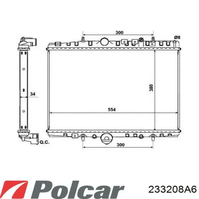 233208A6 Polcar радиатор