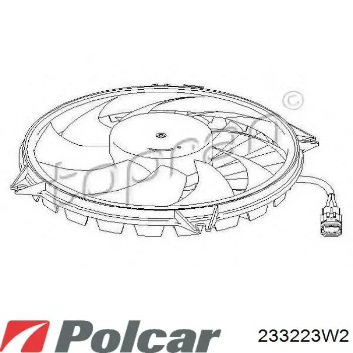233223W2 Polcar Вентилятор радиатора