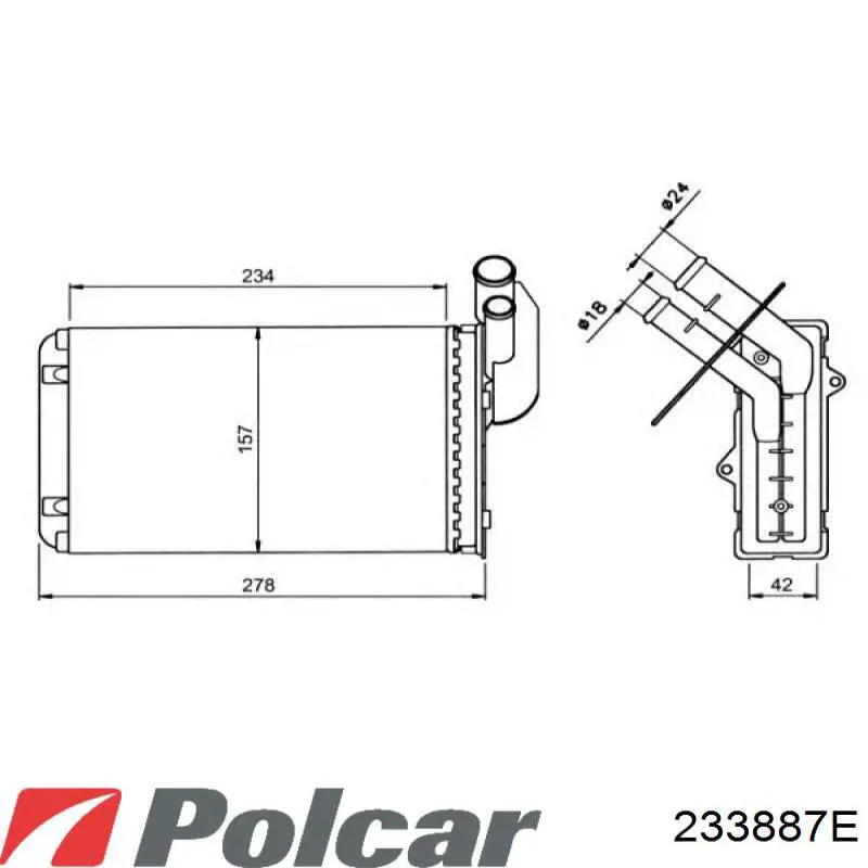 Фонарь задний левый внешний 233887E Polcar