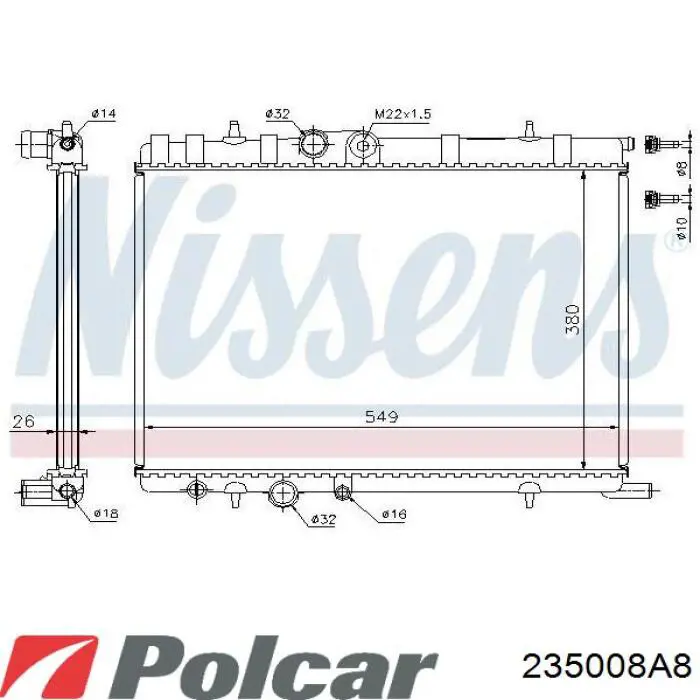 235008A8 Polcar радиатор