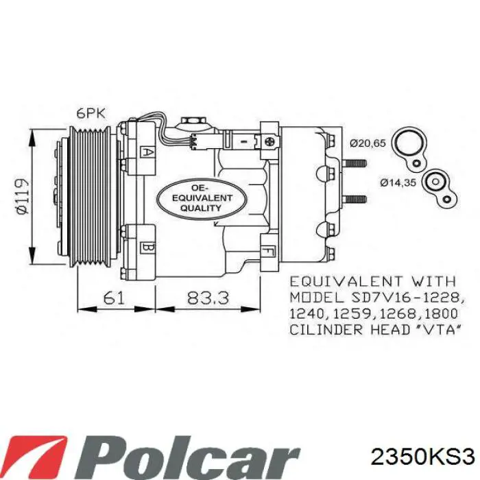 Компрессор системы кондиционирования Lucas ACP142 цена, от 125.16 USD