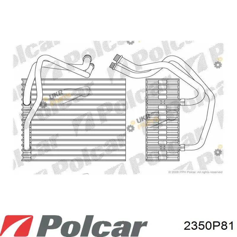 Испаритель кондиционера 2350P81 Polcar