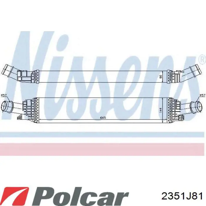 Интеркулер 2351J81 Polcar