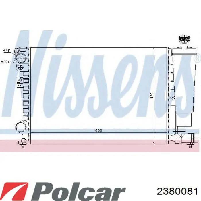 Радиатор 2380081 Polcar