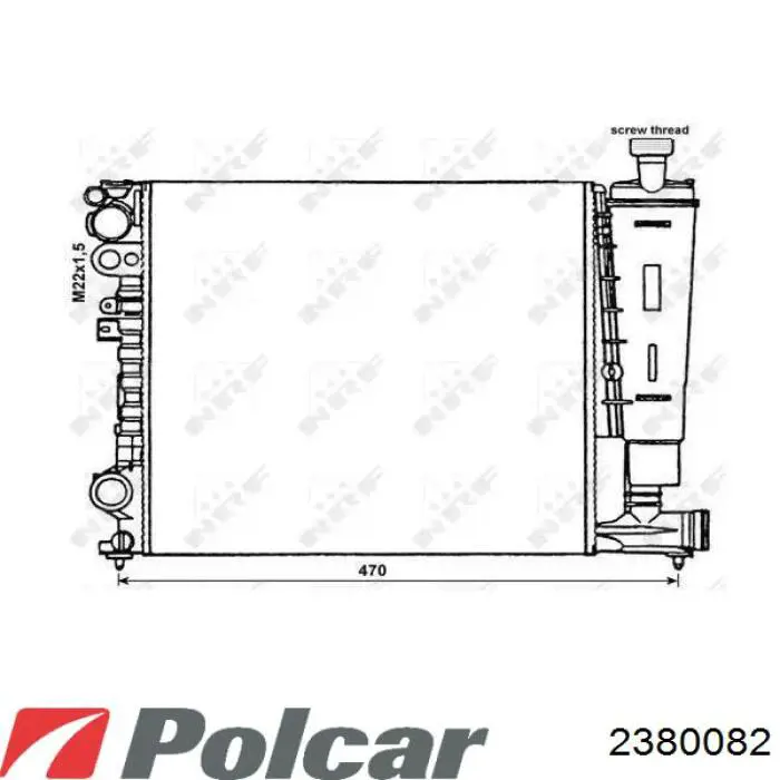 2380082 Polcar радиатор