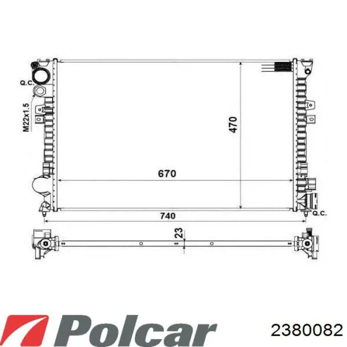 2380082 Polcar Радиатор основной