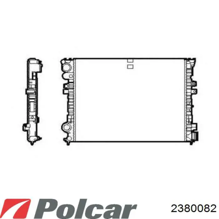Радиатор охлаждения двигателя Polcar 2380082 цена, от 56.95 USD