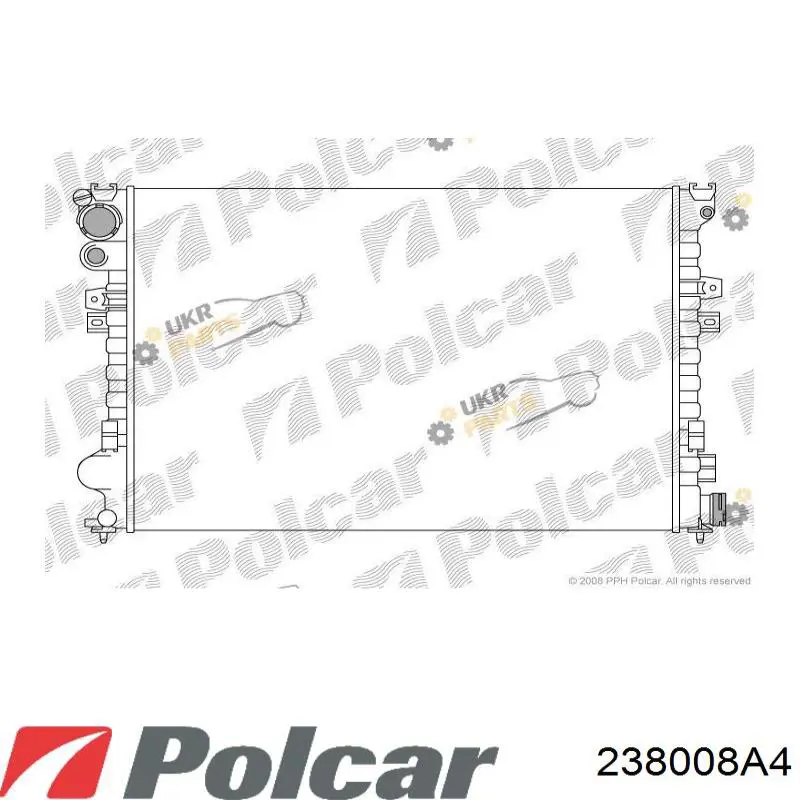 Радиатор 238008A4 Polcar