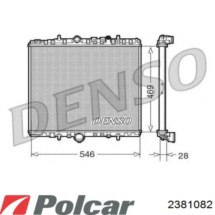 Радиатор 2381082 Polcar