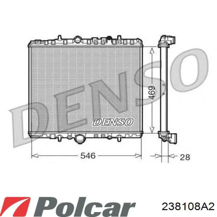 Радиатор 238108A2 Polcar