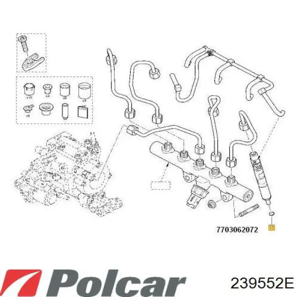Купить 239552E Polcar Боковое зеркало заднего вида правое
