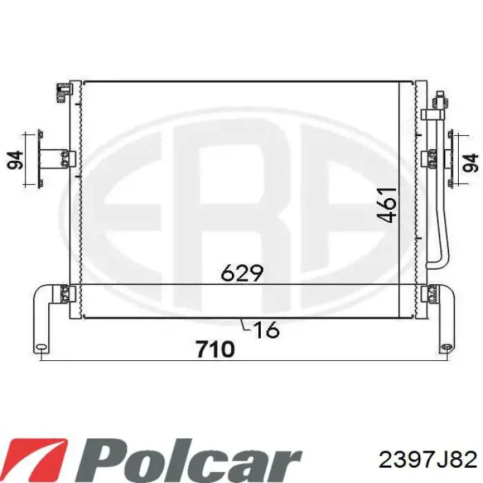 Купить 2397J82 Polcar Интеркулер