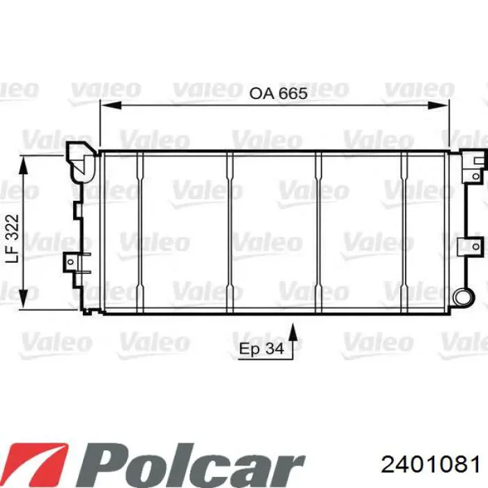 Радиатор 2401081 Polcar