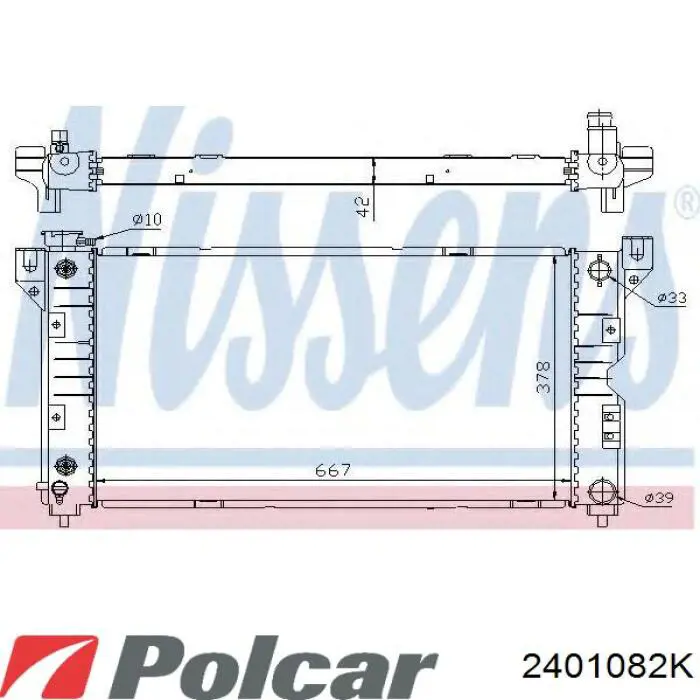2401082K Polcar Радиатор основной