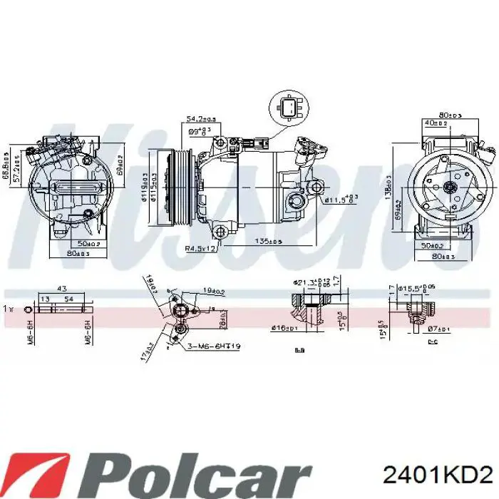 Осушитель кондиционера 2401KD2 Polcar