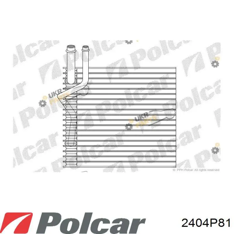 Испаритель кондиционера 2404P81 Polcar