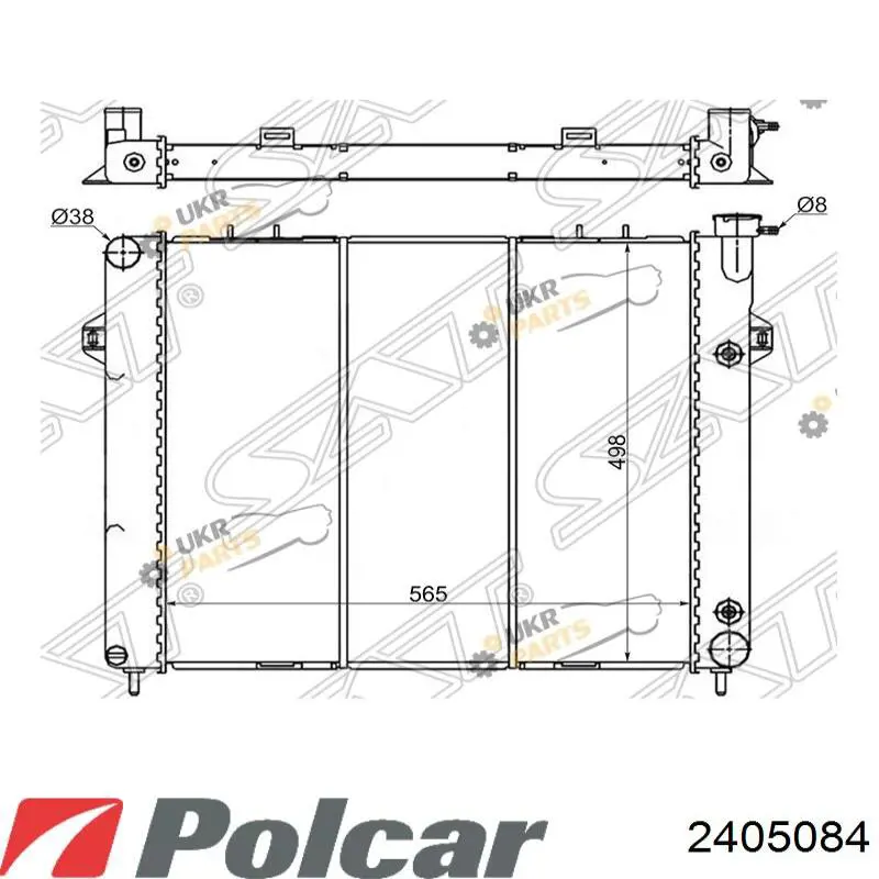 Радиатор 2405084 Polcar