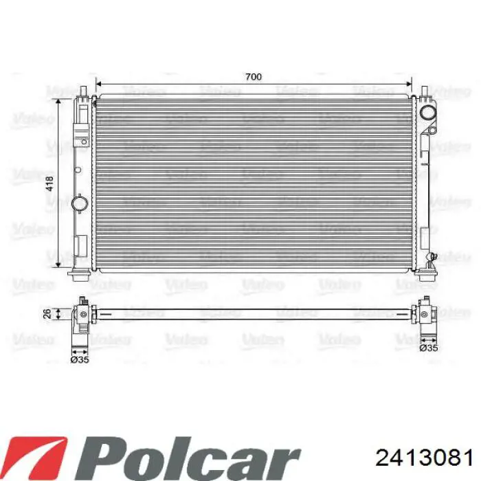 2413081 Polcar Радиатор основной