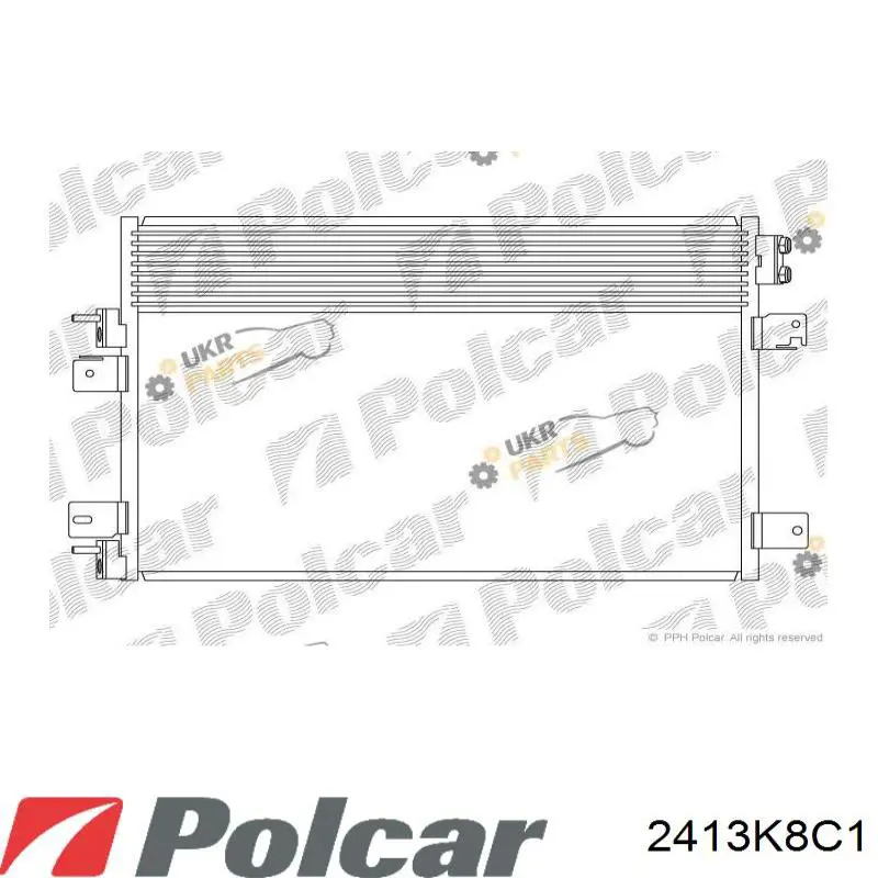 2413K8C1 Polcar радиатор кондиционера