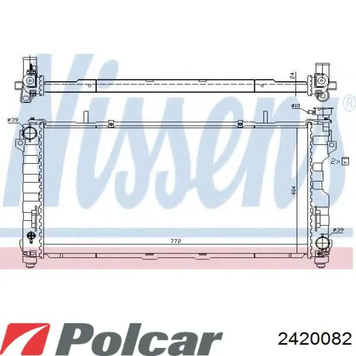 Радиатор 2420082 Polcar