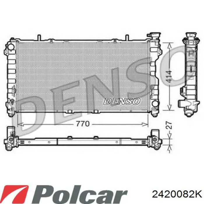 2420082K Polcar Радиатор основной
