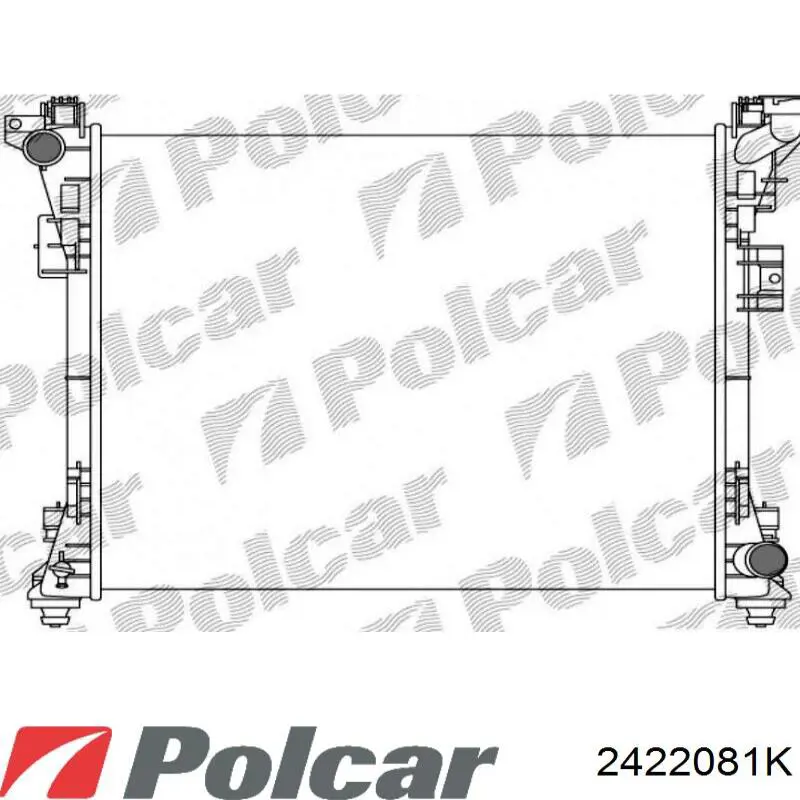 Радиатор охлаждения двигателя Polcar 2422081K цена, от 126.98 USD