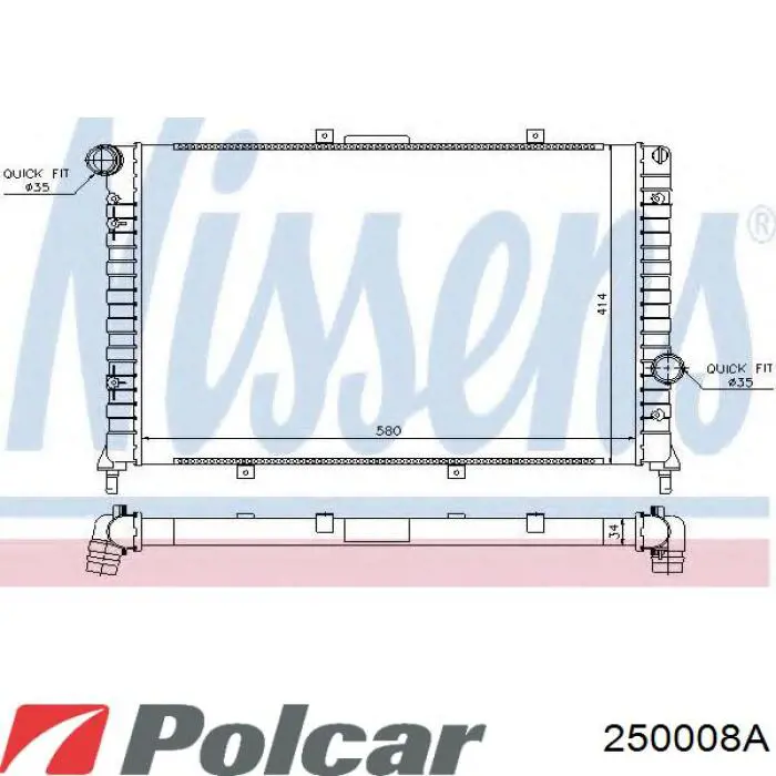 250008A Polcar Радиатор основной