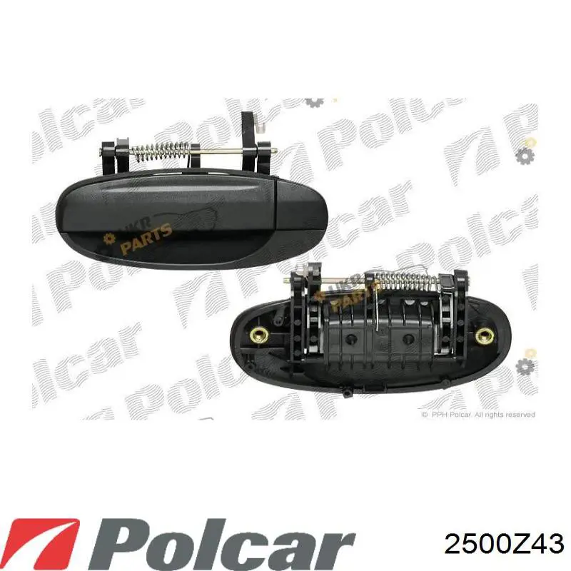 Ручка двери задней наружная левая Polcar 2500Z43 цена, от 8.55 USD