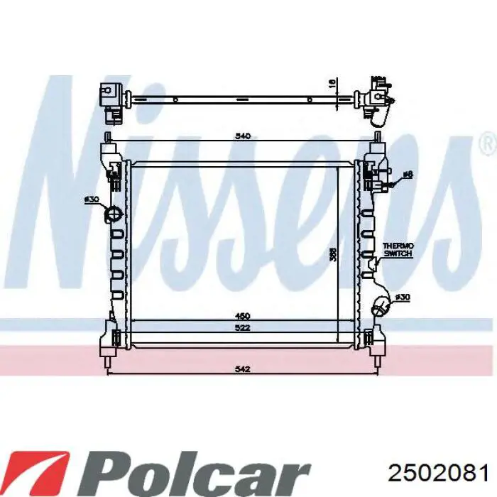 Радиатор 2502081 Polcar