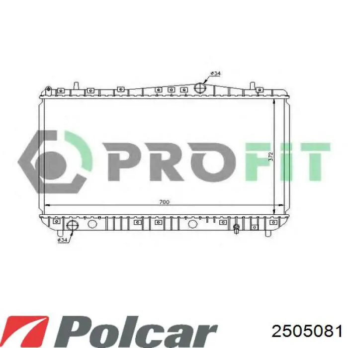 2505081 Polcar радиатор