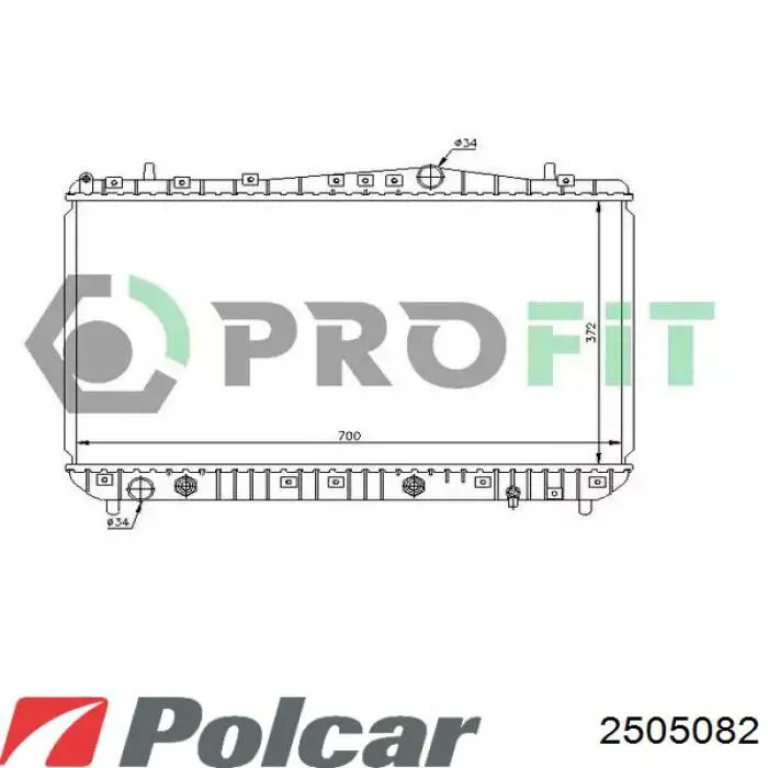 2505082 Polcar радиатор