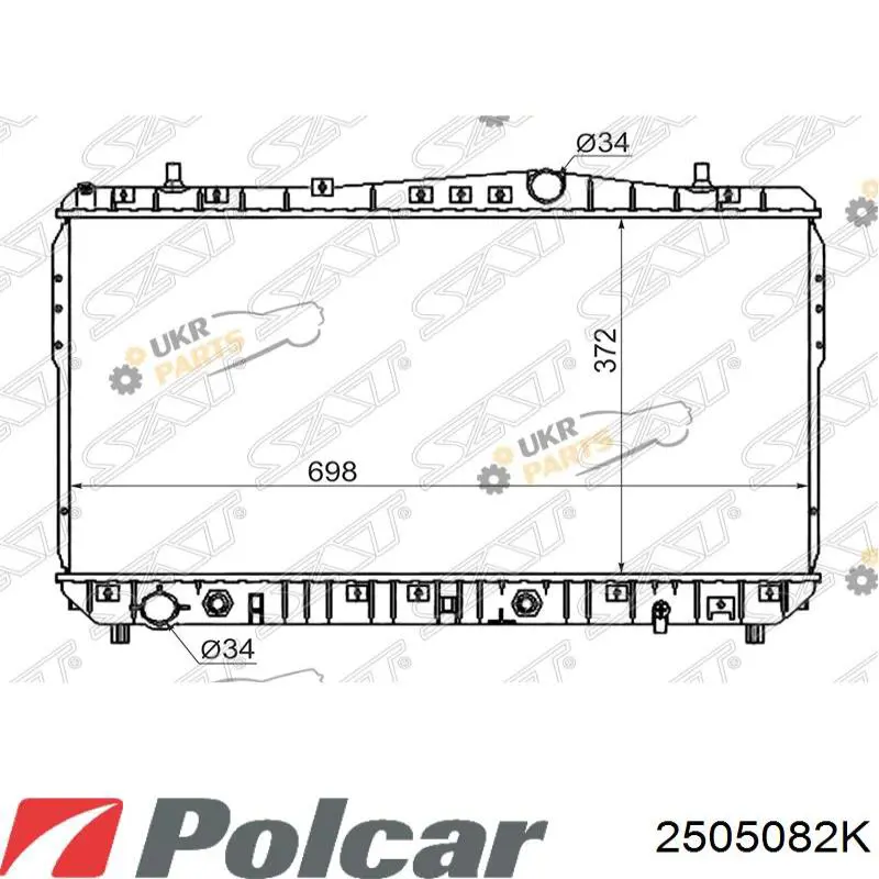 Радиатор 2505082K Polcar
