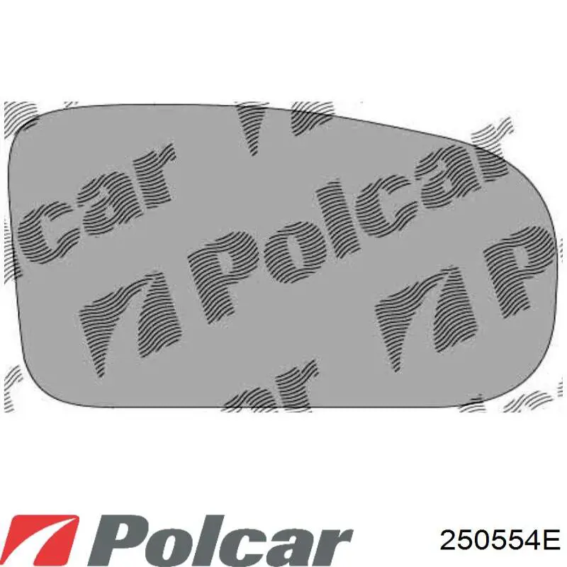 250554E Polcar зеркальный элемент зеркала заднего вида левого