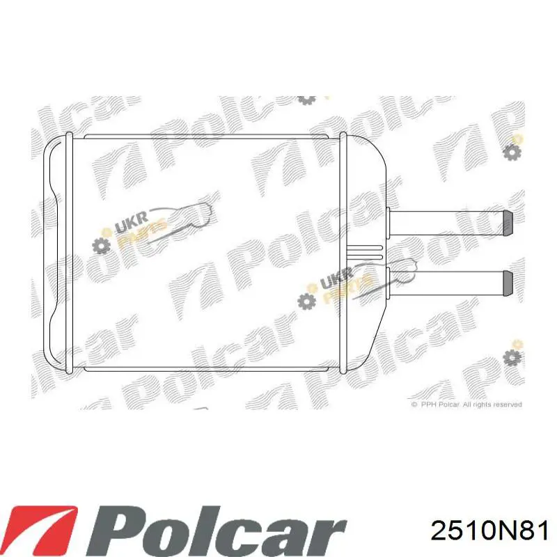 Радиатор печки 2510N81 Polcar