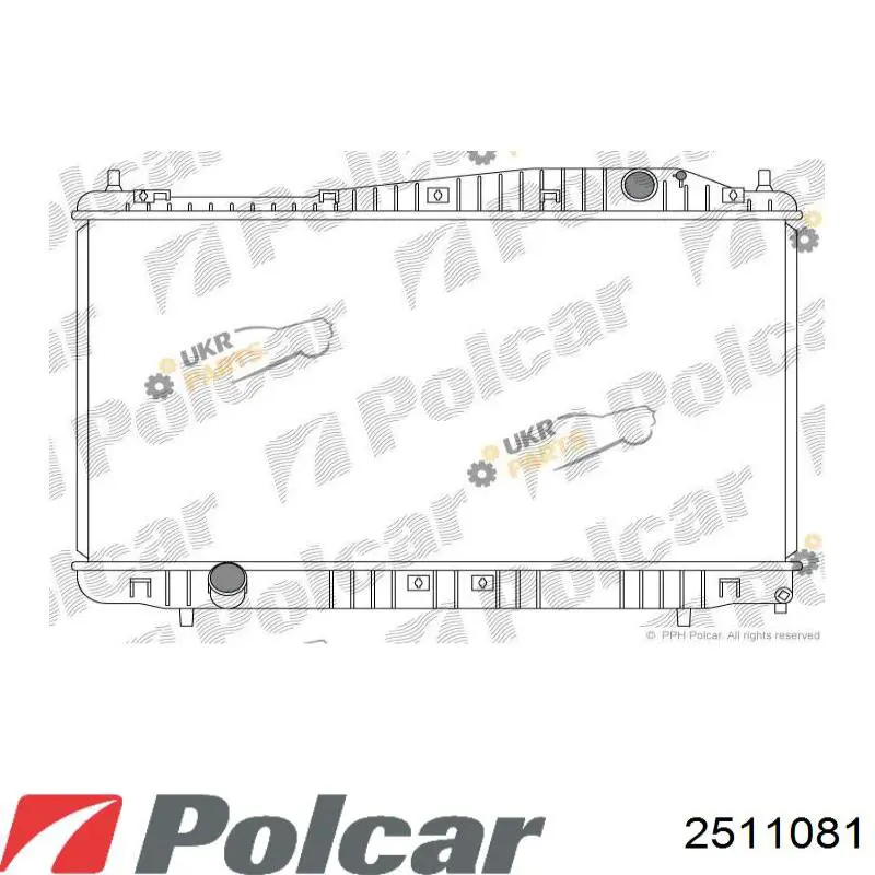 Радиатор охлаждения двигателя Polcar 2511081 цена, от 61.99 USD