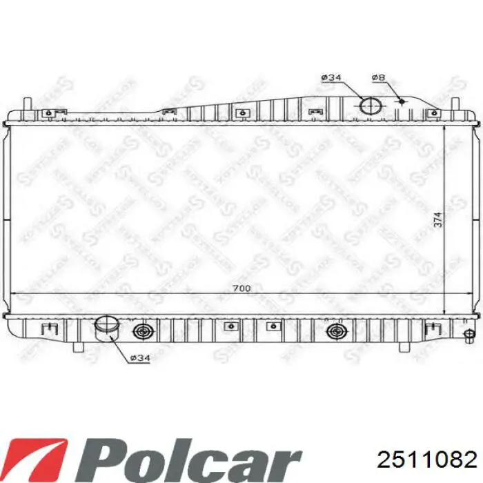 2511082 Polcar Радиатор основной
